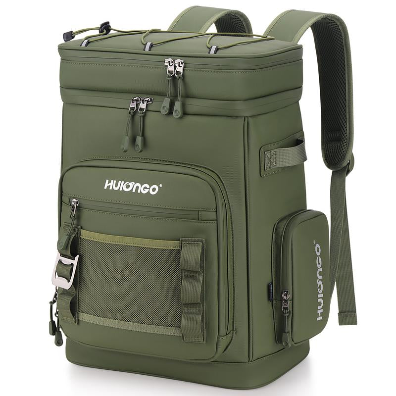 Hulongo-Large Waterproof Insulated Cooler Backpack for Men & Women, Cooler Bag,Leak Proof Cooler Backpack for Camping, Beach, Fishing,Hiking, Picnic, Travel, Outdoor, 30L, 48Cans,For Husband Gift,For Valentine'S Day Gift